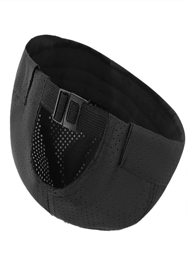 PTDTSHOU Mens Breathable Mesh Brimless Hat,No Brim Summer Docker Beanie Cap Lightweight Black - Image 4